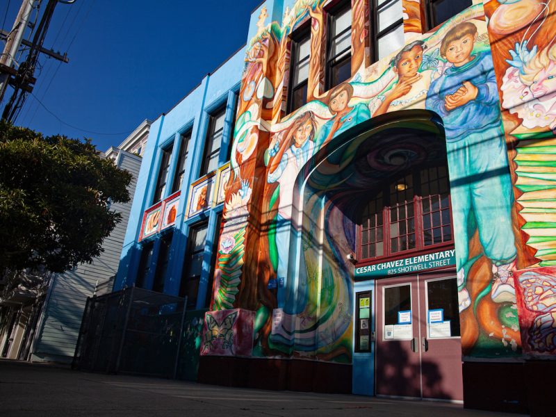 Facade of Cesar Chavez Elementary School