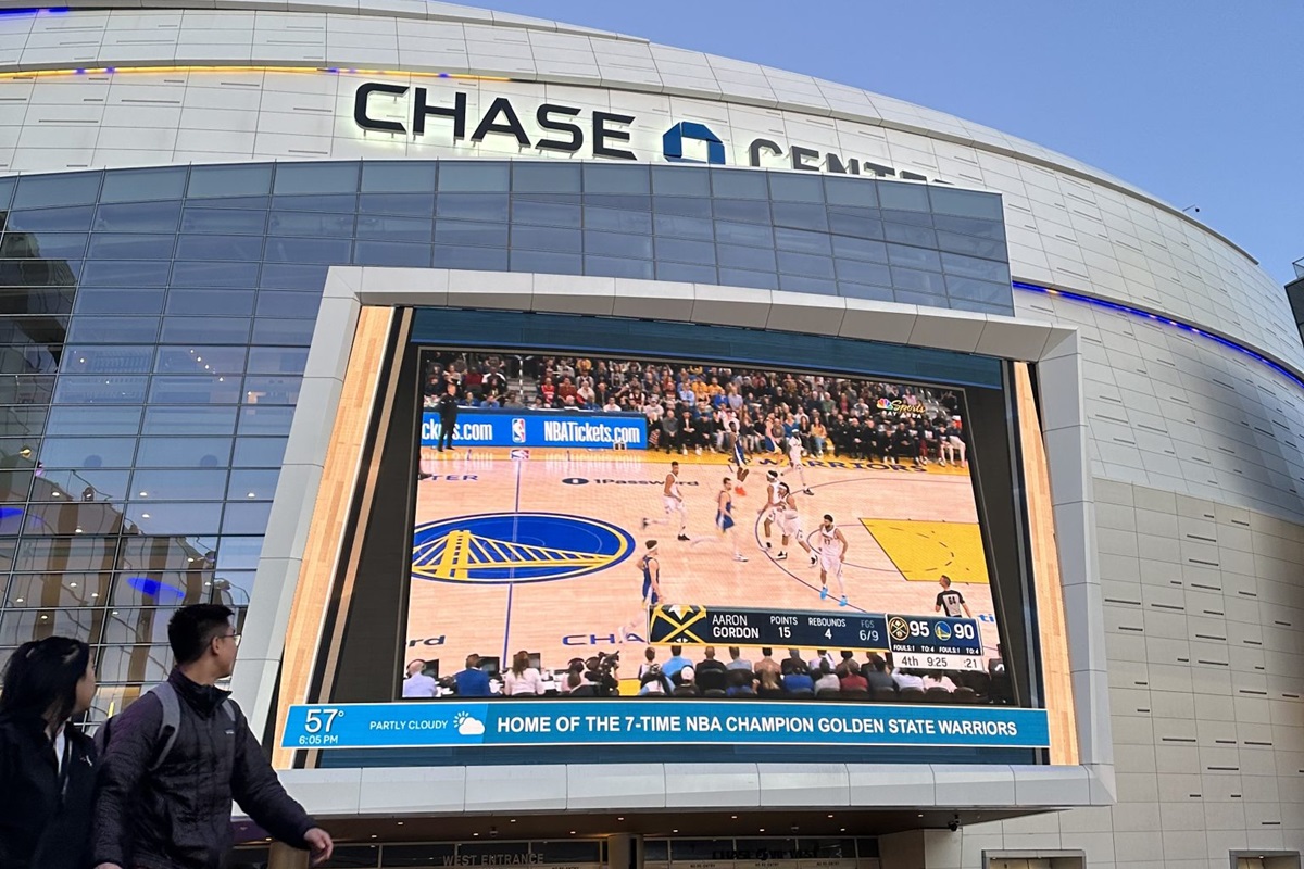 The Warriors at Chase Center in San Francisco