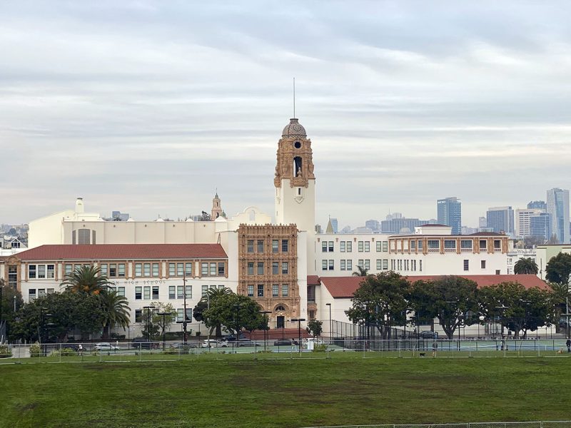 Mission High sits next to Mission Dolores Park.