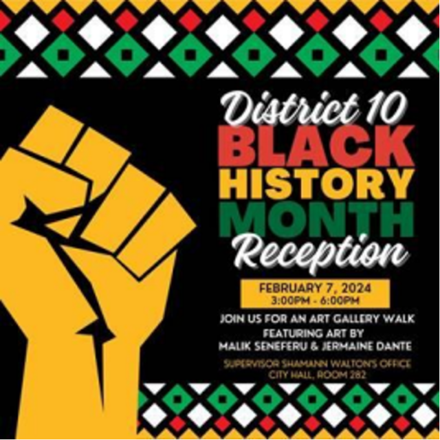 District 10 black history month reception.