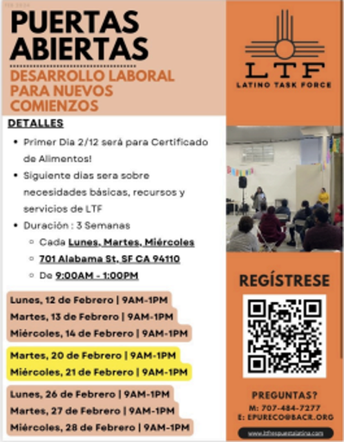 A flyer for the puertas abiertas.