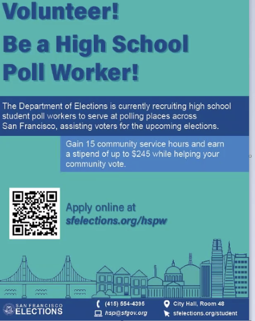 Volunteer be a high school poll worker.