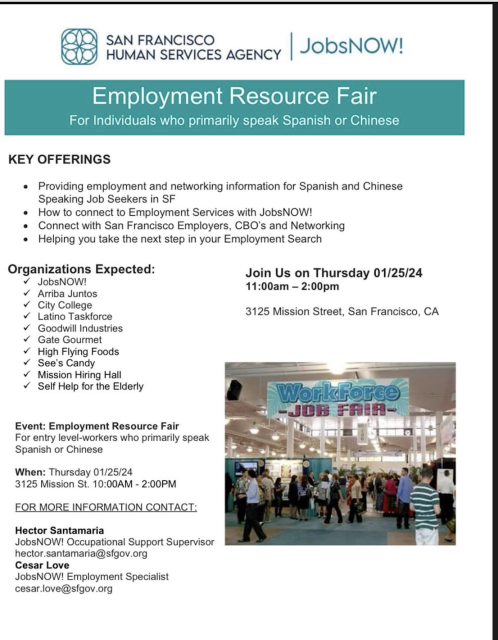 A poster for a job fair.